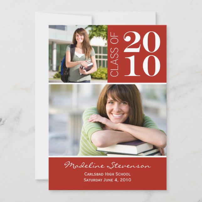 Faire-part Annonce de remise de diplômes DÉROULEZ pour 2013 (Devant)