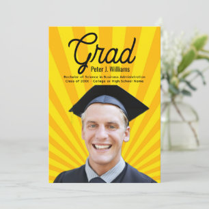Faire-part Annonce de remise de diplômes personnalisée avec p