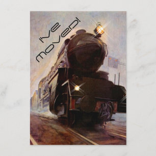 Faire-part Annonce du train du soir Nouvelle adresse Je démén