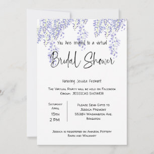 Faire-part Annonce Facebook de la Wedding shower de mariage v