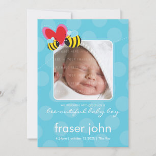 Faire-part ANNONCES DE NAISSANCE :: bee autiful 1P