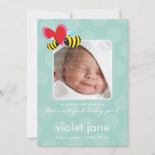 Faire-part ANNONCES DE NAISSANCE :: bee autiful 3P