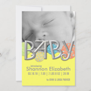 Faire-part Annonces de naissance de bébé moderne
