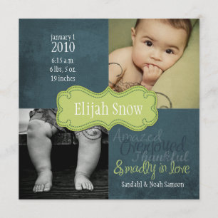 Faire-part Annonces de naissance de neige Elijah
