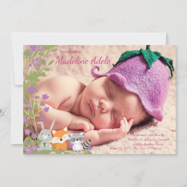 Faire-part Annonces de naissance des bois (Devant)