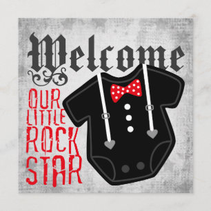 Faire-part Annonces de naissance Rock Star Tux