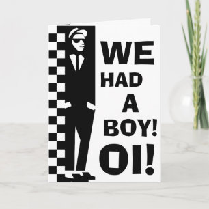 Faire-part annonces d'oi bébé (ska rude boy)