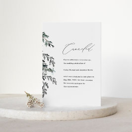 Faire-part Annulation de mariage botanique
