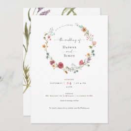 Faire-part aquarelle de fleurs sauvages