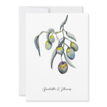 Aquarelle des olives magiques peinte à la main