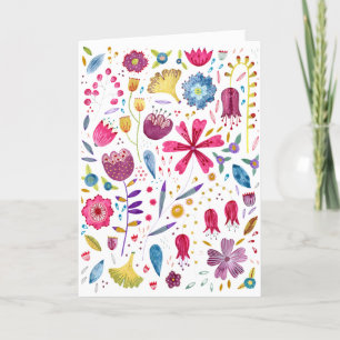 Faire-part Aquarelle Fleur Fleur Sauvage Peinture Moderne Sal