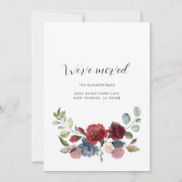 Aquarelle Florale Changement d'adresse Déménagemen
