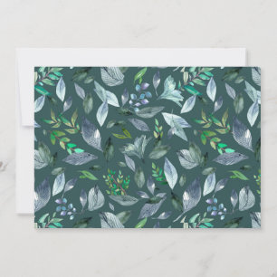 Faire-part Aquarelle tombée feuilles 5