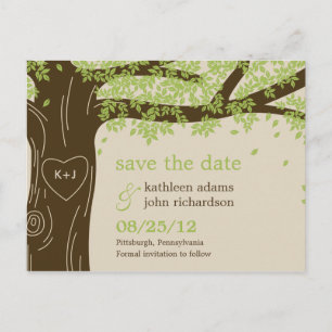 Faire-part Arbre De Chêne Enregistrer La Carte Postale Date