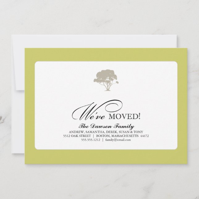 Faire-part arbre de famille {nous avons déplacé} (Devant)