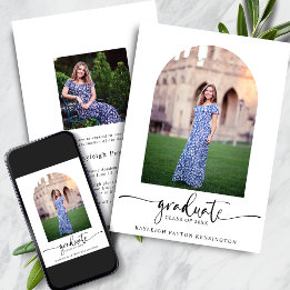 Faire-part Arc de graduation de script élégant moderne photo