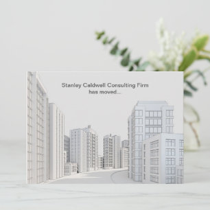 Faire-part Architecture urbaine moderne Déplacement d'entrepr