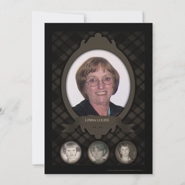 Faire-part au fil des ans, des annonces commémoratives (Devant)