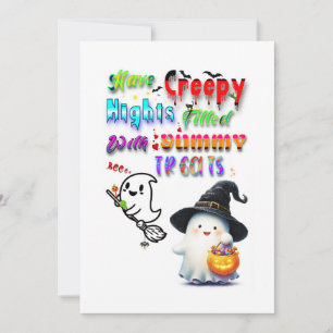 Faire-part Ayez des nuits flippantes remplies de friandises d