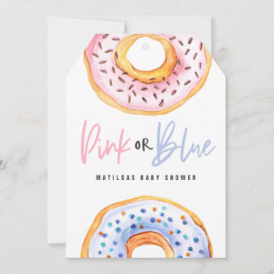 Faire-part Baby shower beigne rose ou bleu