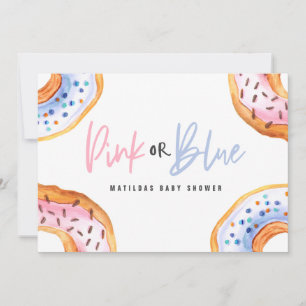 Faire-part Baby shower beigne rose ou bleu