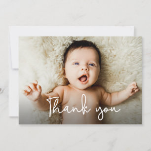 Faire-part Baby shower photo moderne Merci naissance