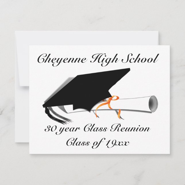 Faire-part Bac d'obtention du diplôme - Réunion de classe sec (Devant)