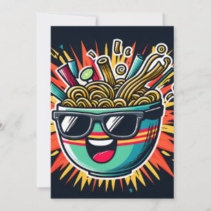 Faire-part Bande dessinée de nouilles ramen mignon drôle