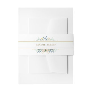 Faire-part Bandeau de mariage élégant Fleur sauvage