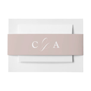Faire-part Bandeau de maternité élégant calligraphié rose pou