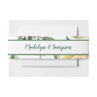 Faire-part Bandeau de ventre d'invitation Moderne Citron La D