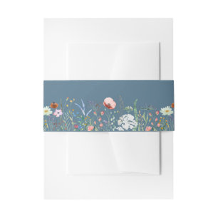 Faire-part Bandeau ventral d'invitation de prairie de fleurs 