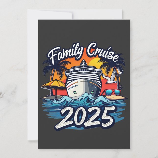 Faire-part Bateau Family Cruise 2025 Family Matching (Devant)