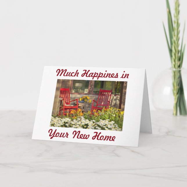 FAIRE-PART BEAUCOUP DE BONHEUR DANS "VOTRE NOUVELLE MAISON" (Devant)