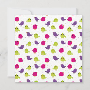 Faire-part Beaux oiseaux colorés