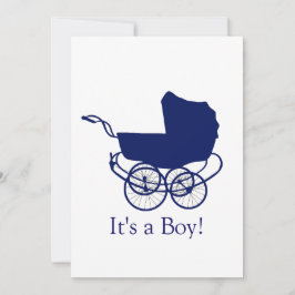 Faire-part Bébé bleu rétro