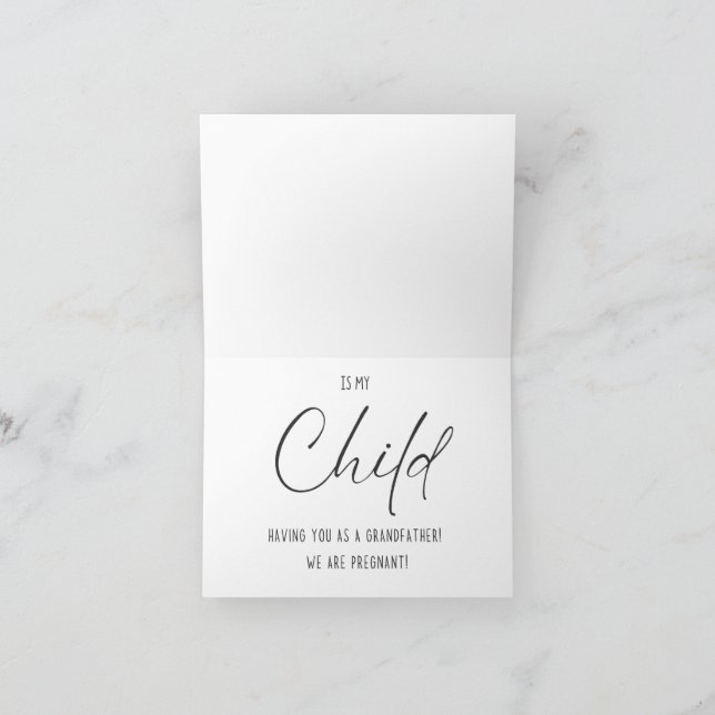 Faire-part bébé et grossesse à grand-père (Intérieur)