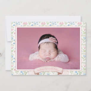 Faire-part Bébé photo couleur bleu et rose du grand-millénair