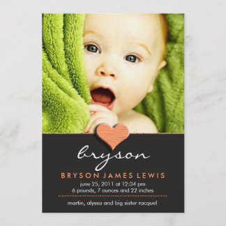 Faire-part bébé simple et chic