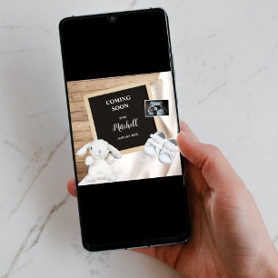 Faire-part Bientôt Photo Grossesse sur les médias sociaux