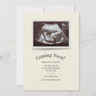 Faire-part Bientôt Ultrasound Photo Grossesse