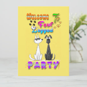 Faire-part Bienvenue à la fête à quatre pattes