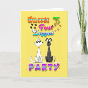 Faire-part Bienvenue à la fête à quatre pattes