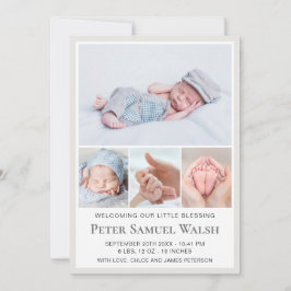 Faire-part Bienvenue moderne petit gentleman homme bébé garço