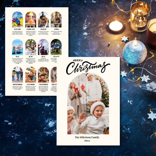 Faire-part Bilan de l'année 13 Collage de photos Salutations  (Créateur téléchargé)