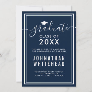 Faire-part blanc de la Marine