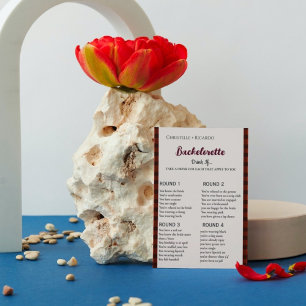 Faire-part Boire si Flannel & frizz jeu de bachelorette d'hiv