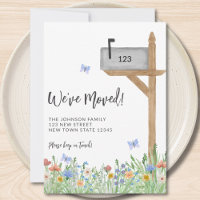 Boîte aux lettres florale Nous avons déménagé
