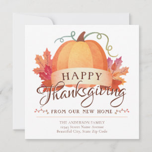 Faire-part Bon thanksgiving migre Nouveau Citrouille d'adress