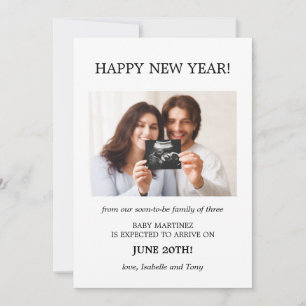 Faire-part Bonne année de grossesse photo